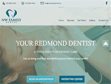 Tablet Screenshot of nwfamilydental.net